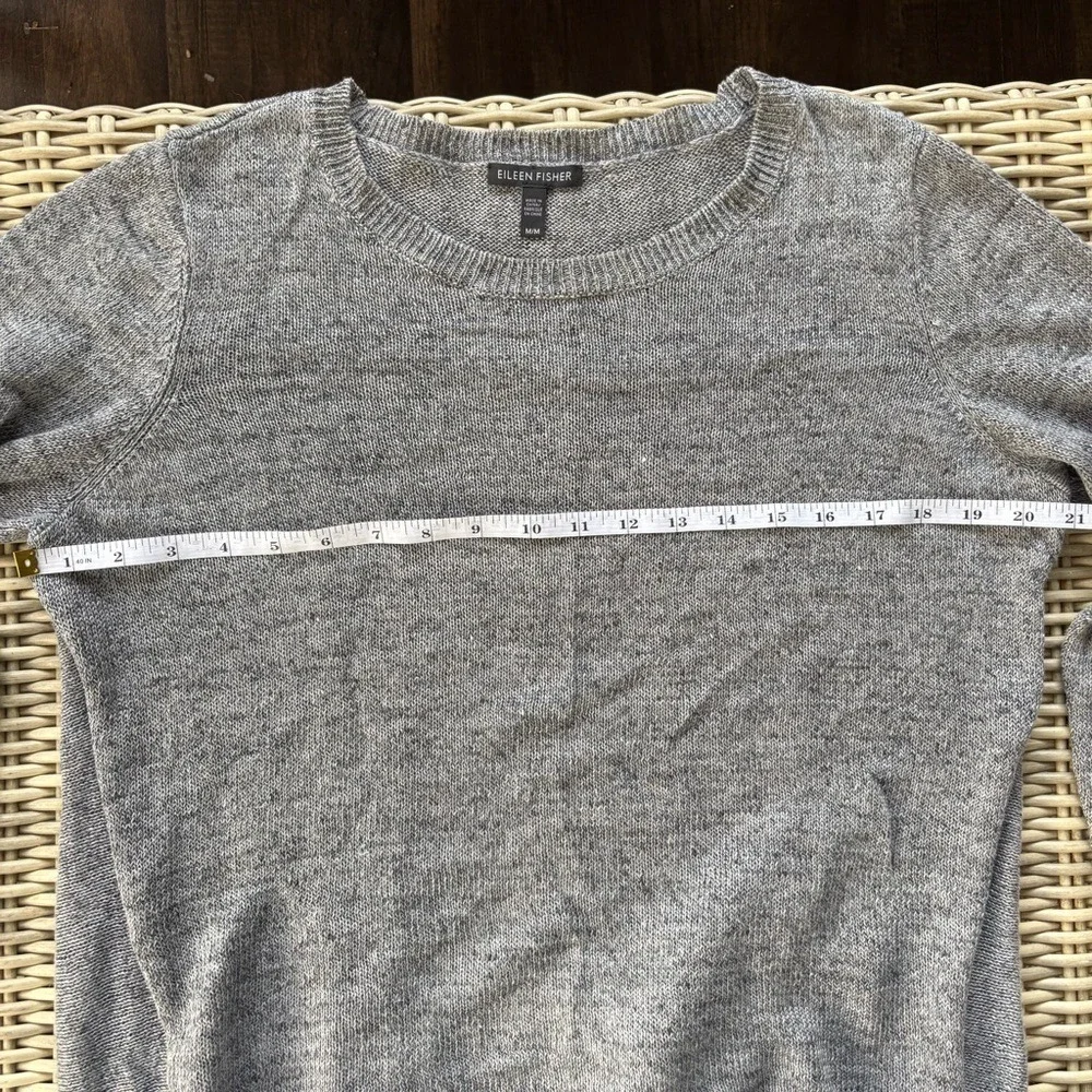 Eileen Fisher Vneck Hi Lo Sweater‎ medium workwear minimalist layered classic